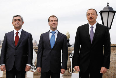 Президенты России, Армении и Азербайджана в Казани