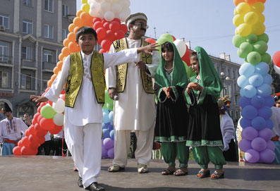 Afghan ensemble. Republic Tatarstan Day