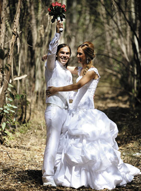 Бибрас и Талия Натхо на свадьбе
