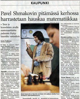 Финские газеты написали про нашего соотечественника Павла Шмакова
